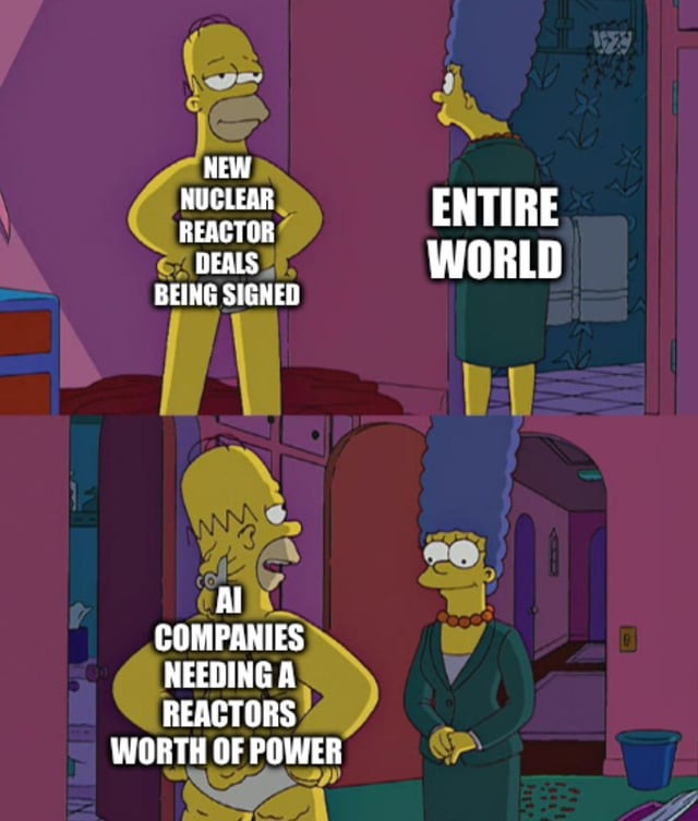 Nuclear power and AI - meme