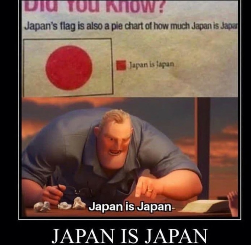 O Japão também é um gráfico do quanto o Japão é Japão - meme