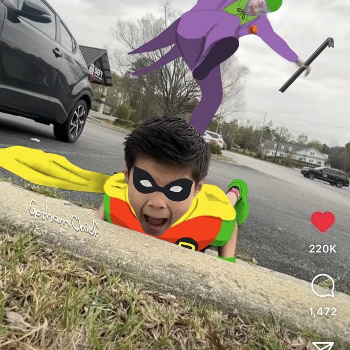 Bite the curb with the joker and Robin meme template