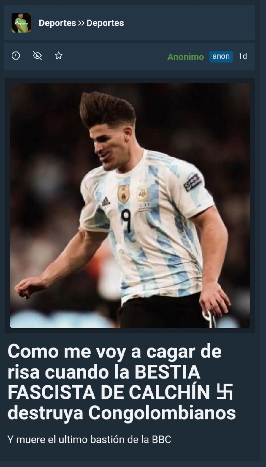 La bestia tiene ganas de probar sangre colombiana - meme