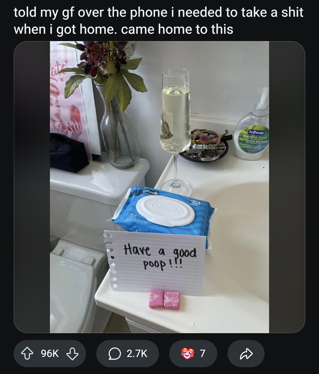 told my girl I had to poop and came home to a full-blown trap - meme