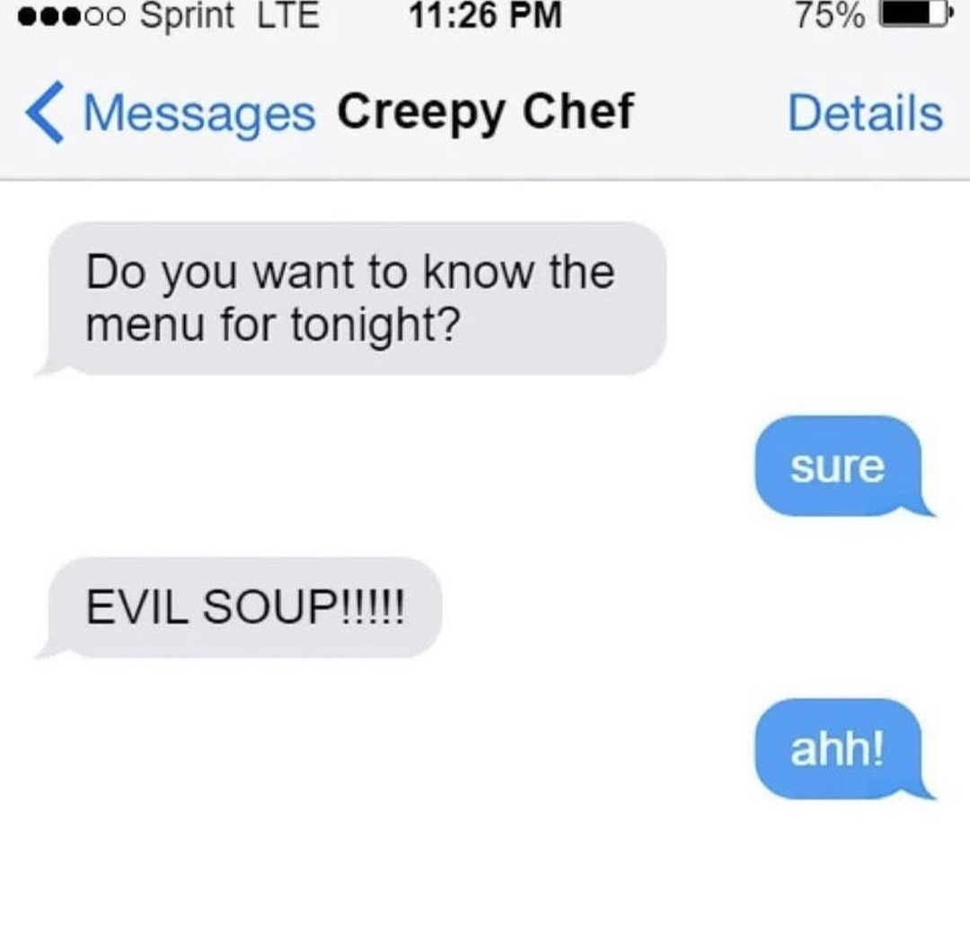 evil soup - meme