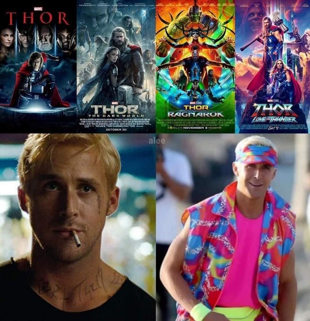 evolution of the Thor Movies - meme