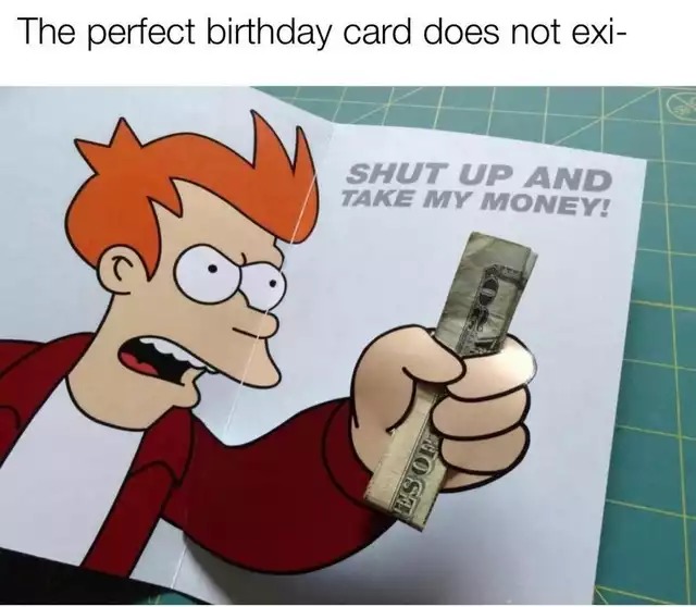 birthday card - meme