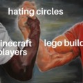 Minecraft players and lego builders