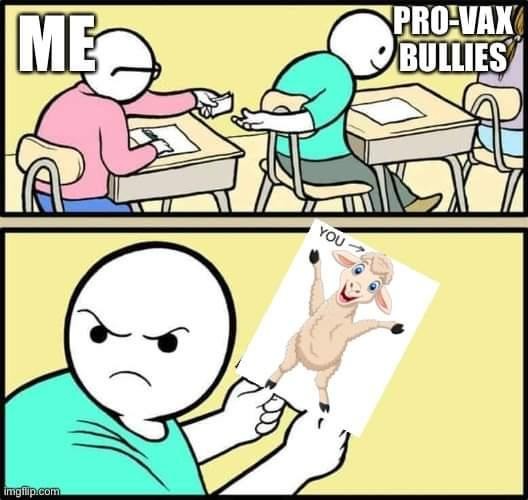 Pro Vax Bullies - meme