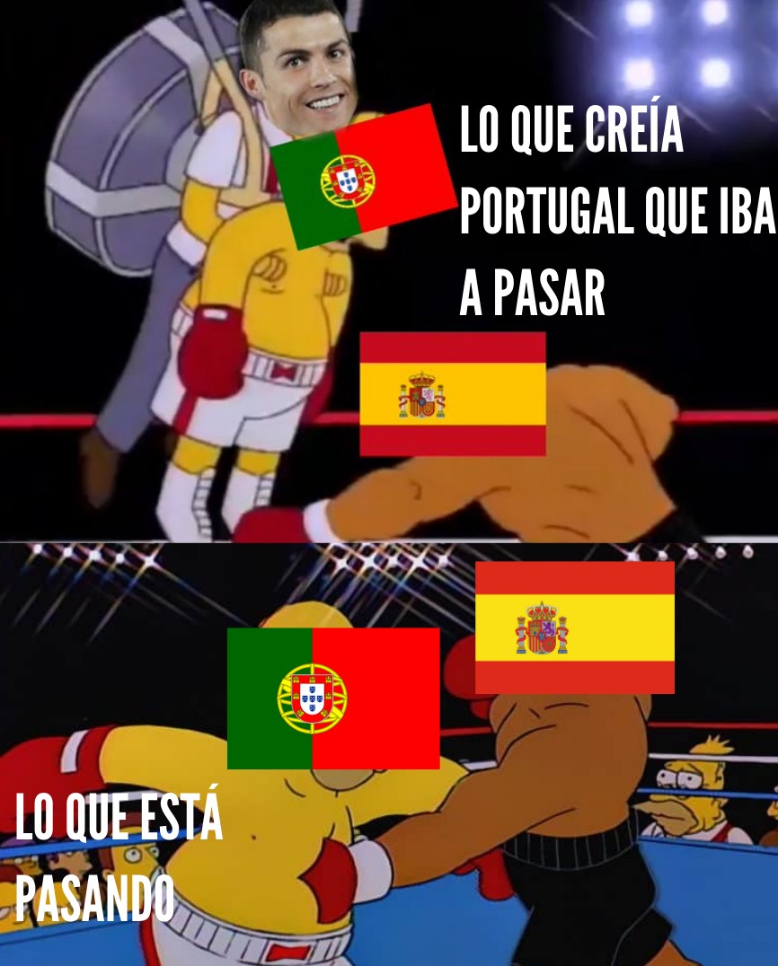 España Portugal versión actualizada - meme
