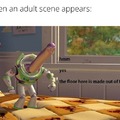 when an adult scene appears