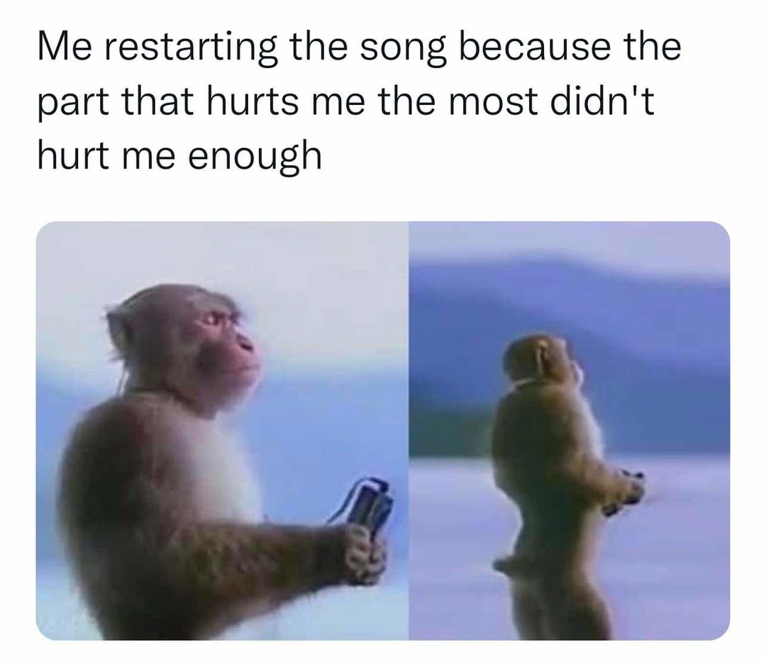 Restart and listen to get into the mood - meme