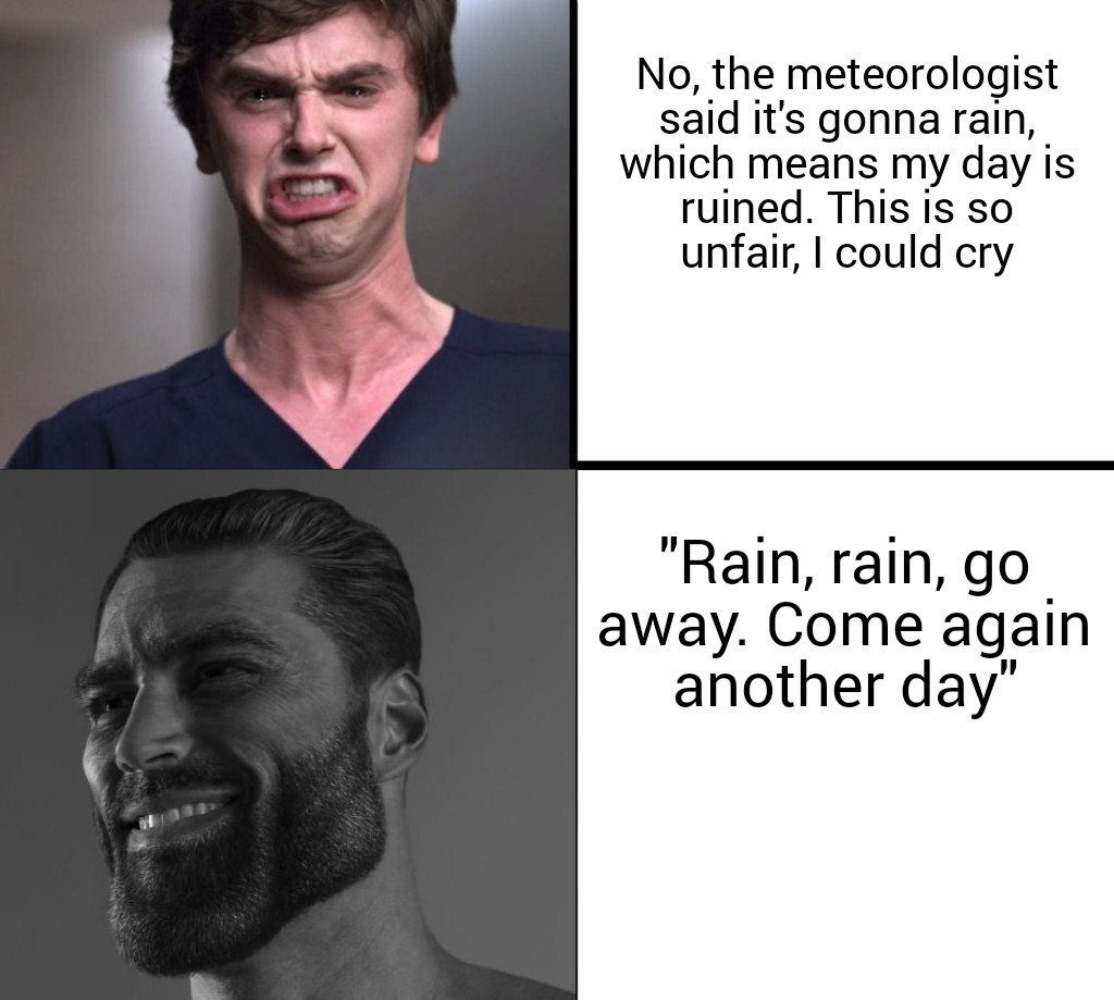 GIGACHADs when it's about to rain - meme