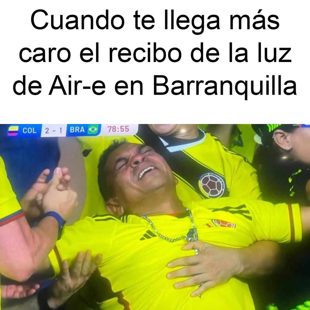 Reacción del Papá de Luis Díaz durante el partido de Colombia vs Brasil - meme