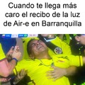Reacción del Papá de Luis Díaz durante el partido de Colombia vs Brasil