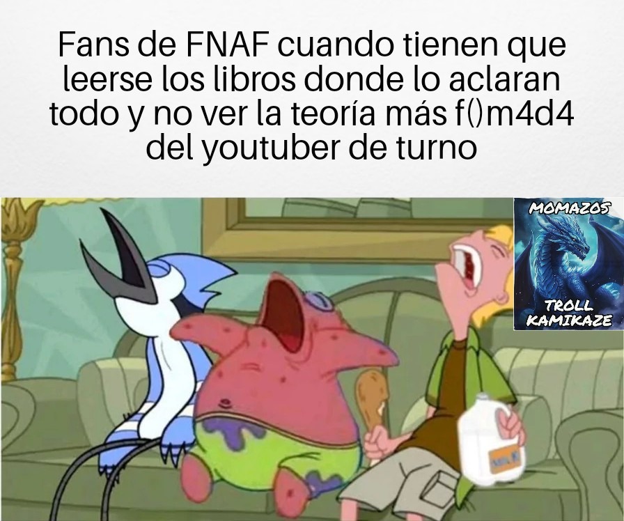 Además que las empresas traductoras no hacer ningún trabajo a la hora de hacerlos accesibles, hay 15 Fazbear Fright y solo tradujeron 4 al español - meme