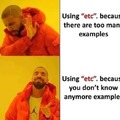 To many examples etc