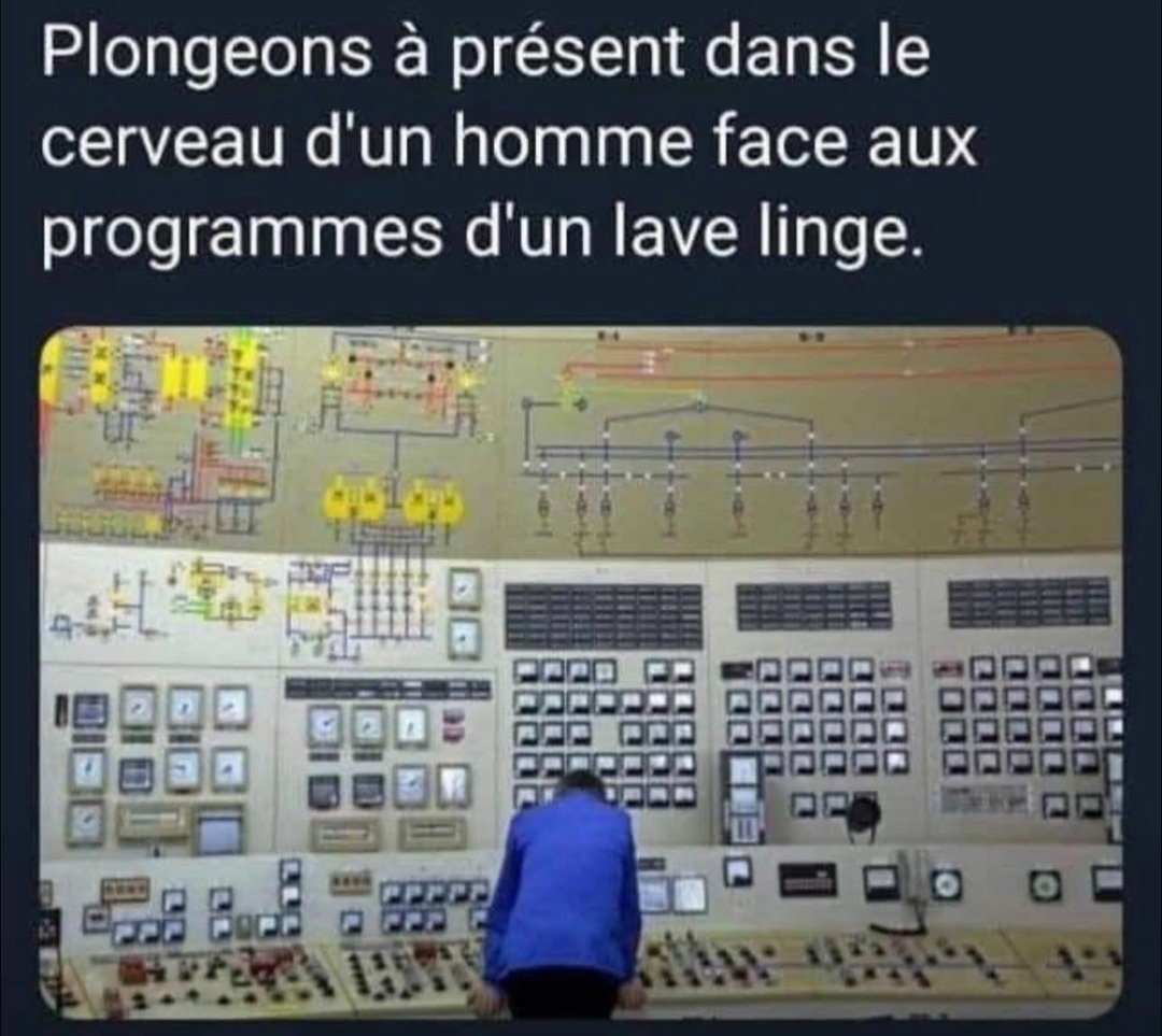 Mode d'emploi du lave-linge = épreuve du bac pour papa - meme