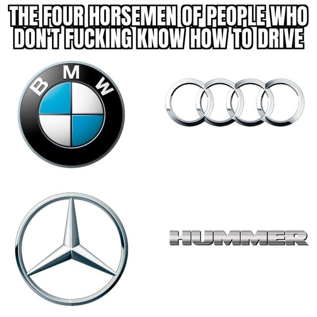 People who drive like chaos is their co-pilot - meme