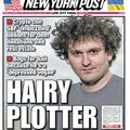 Real New York Post cover having fun about SBF imprisonment