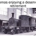 Thomas was finally retired