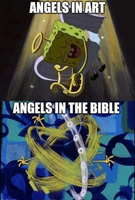 Art angels vs Bible angels: you ain’t ready for the truth - meme