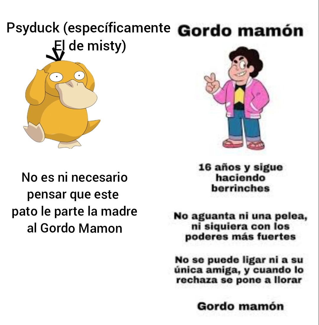 Psyduck vs Gordo mamon - meme