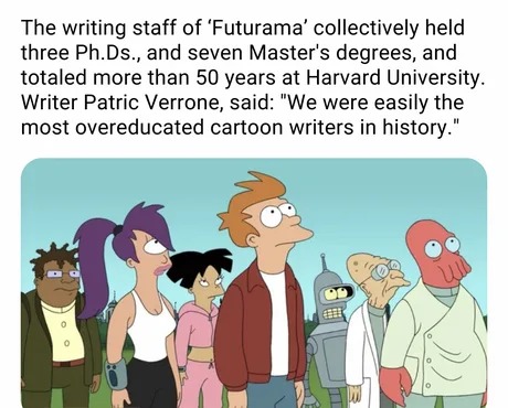 Futurama writing staff - meme