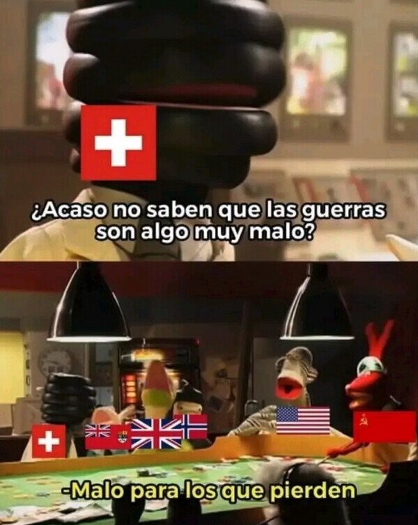 Las guerras son malas... pero solo si te toca perderlas - meme