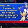 Sonic Says do something bad