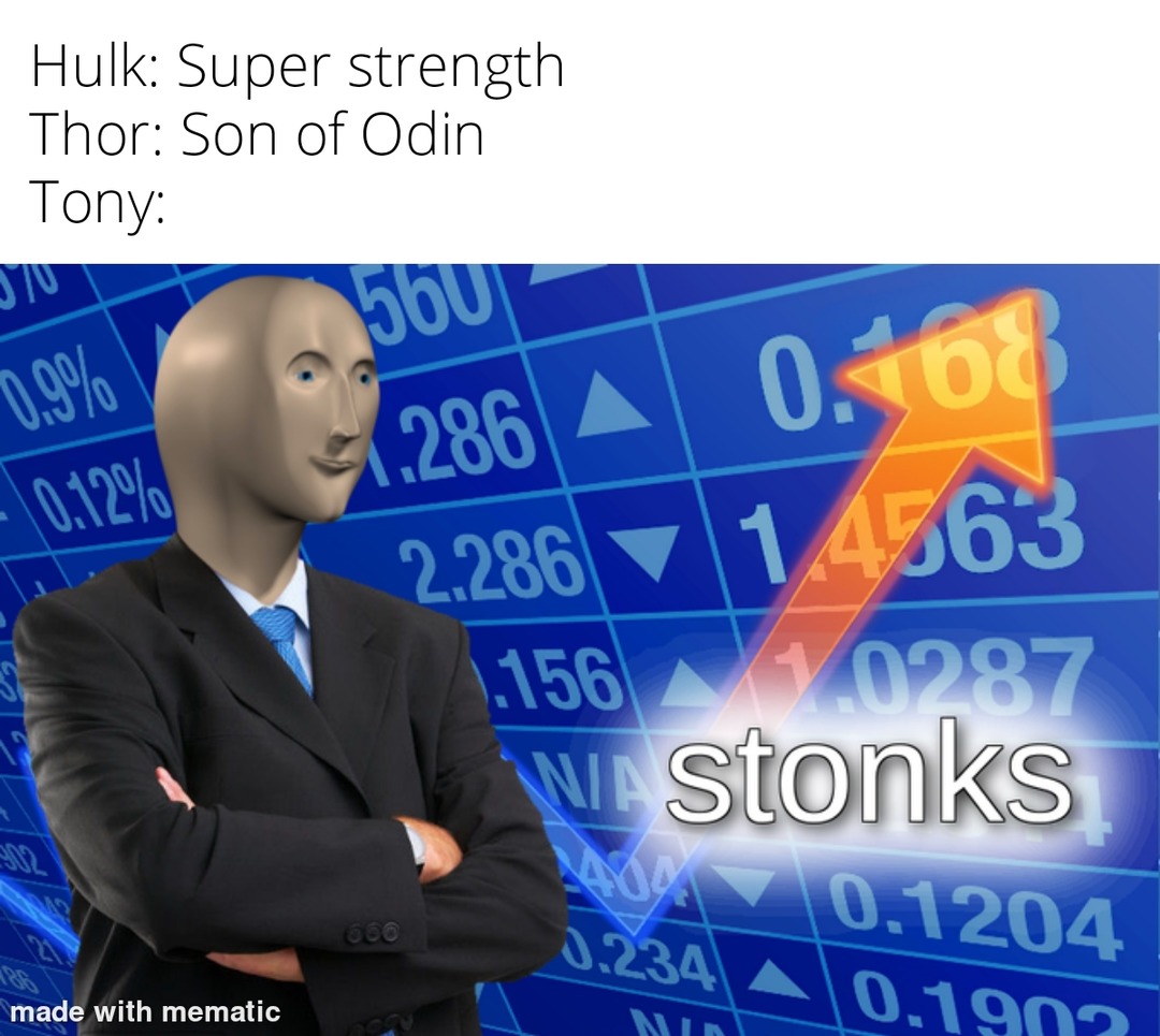 Tony Stark: Stonks - meme