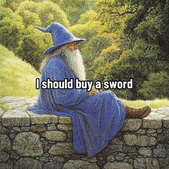 Should I buy a sword? The answer is always yes - meme
