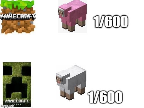 1v600 in Minecraft and still survived - meme