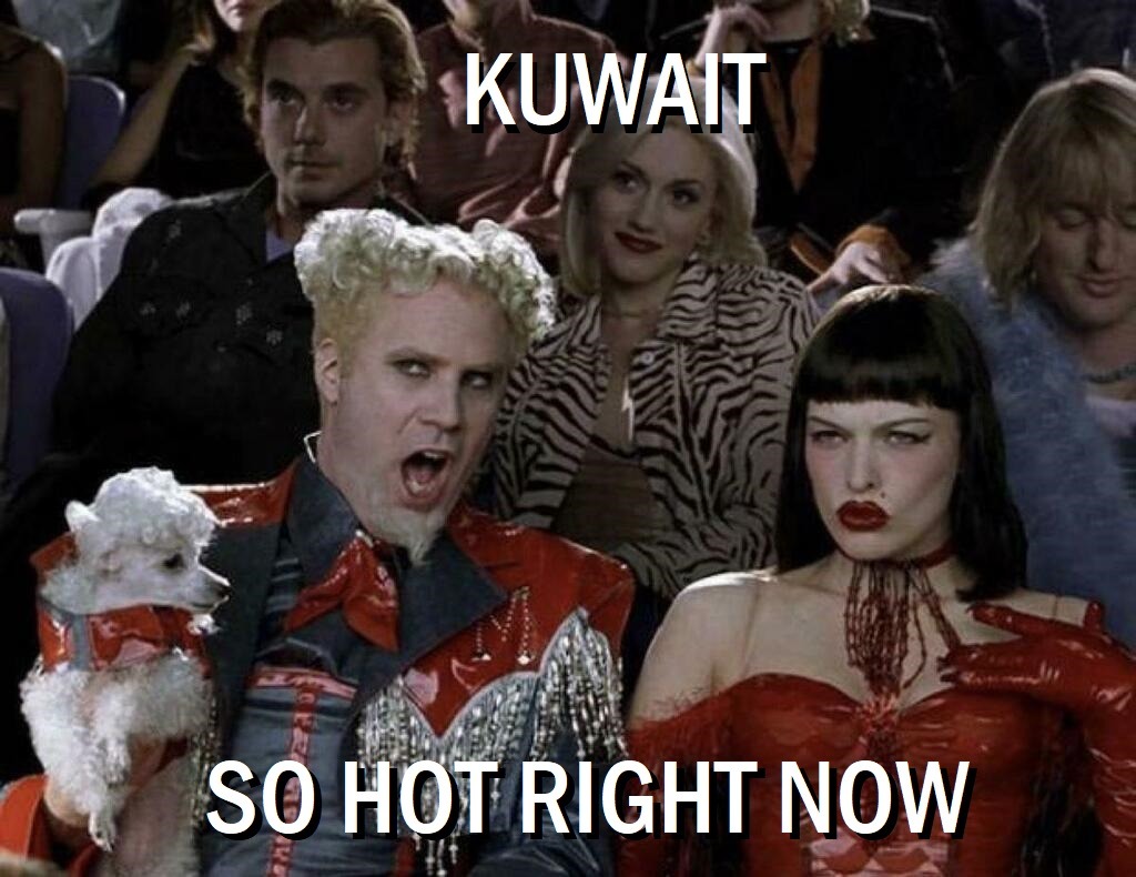 Kuwait during the summer (70 degrees Celsius) - meme