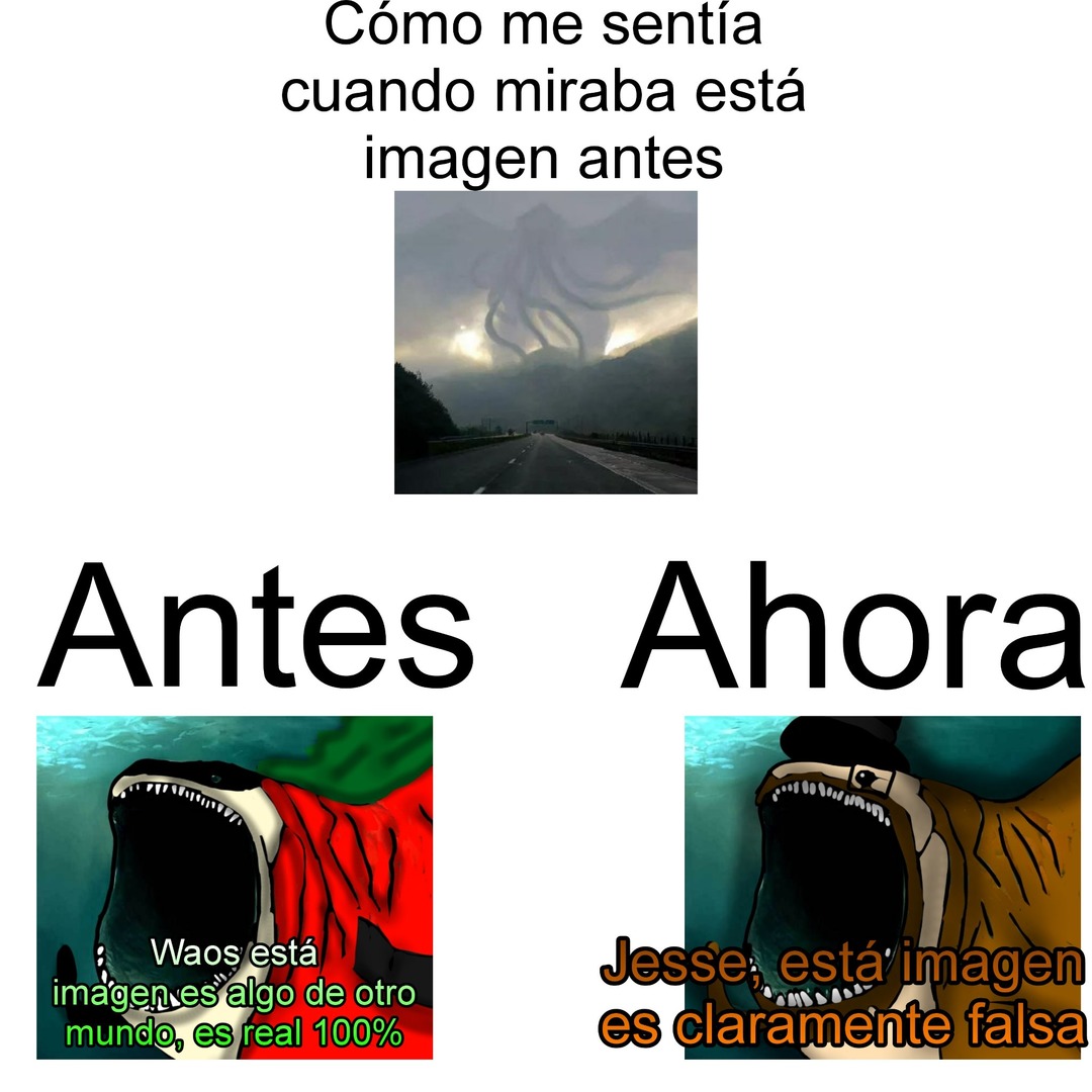 Antes la imagen parecía real, ahora claramente se ve que es falsa xd - meme