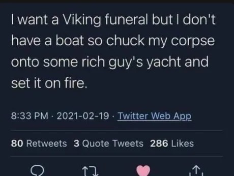 Viking funeral meme