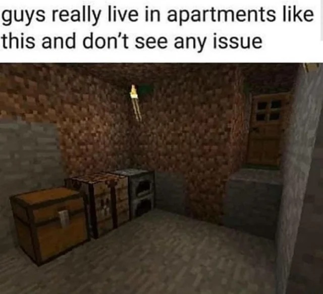 guys live in apartments like this - meme