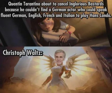 Christoph Waltz is a great actor - meme