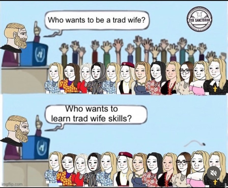 Woman was made for man not man for woman - meme