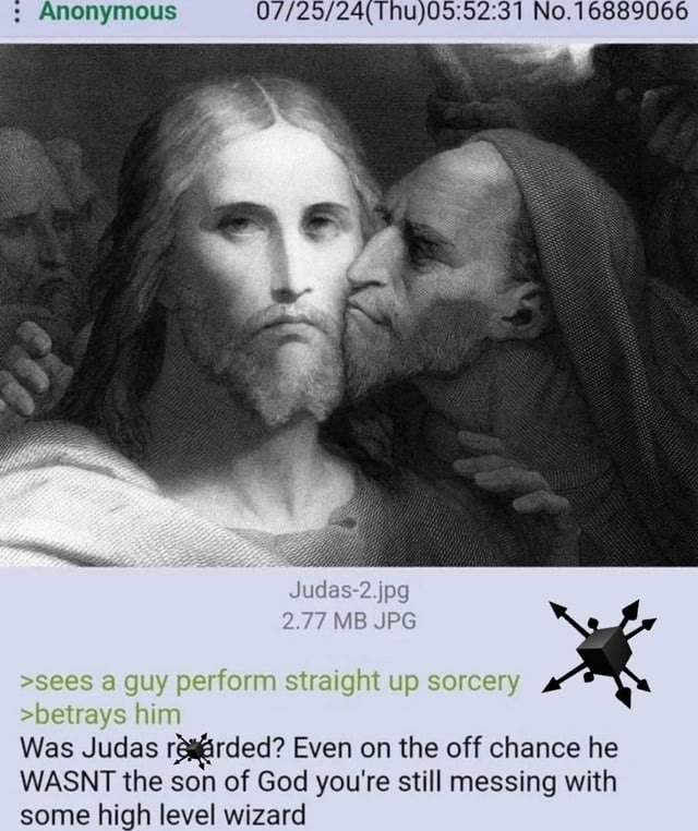 Judas really saw magic and said bet, time to snitch - meme