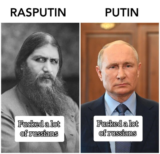 Putin and Rasputin - meme