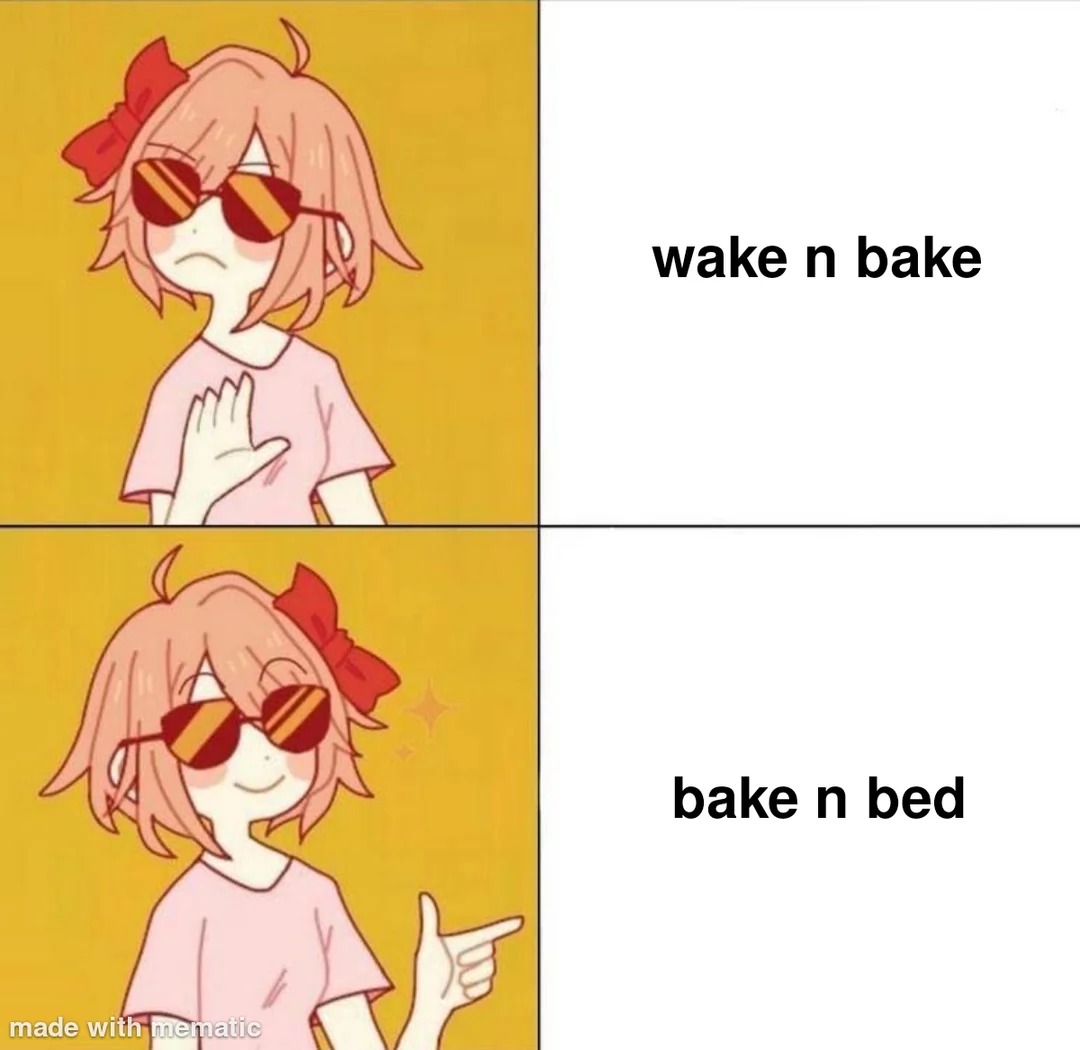 Bake and bed - meme