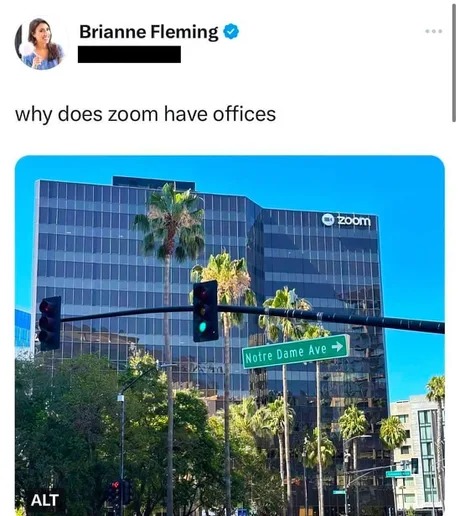 Zoom doesn't trust their product - meme