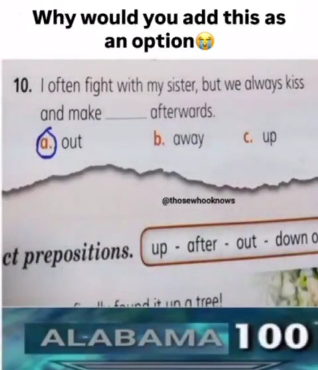 Alabama 100 - meme