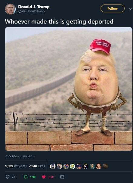 Let's make a wall a big wall - meme