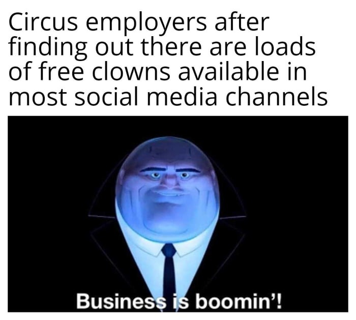 Free clowns - meme
