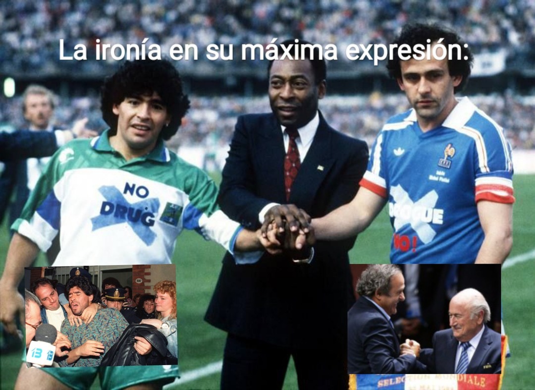 Contexto: Platini fue parte de la corrupción mas grande de la FIFA - meme