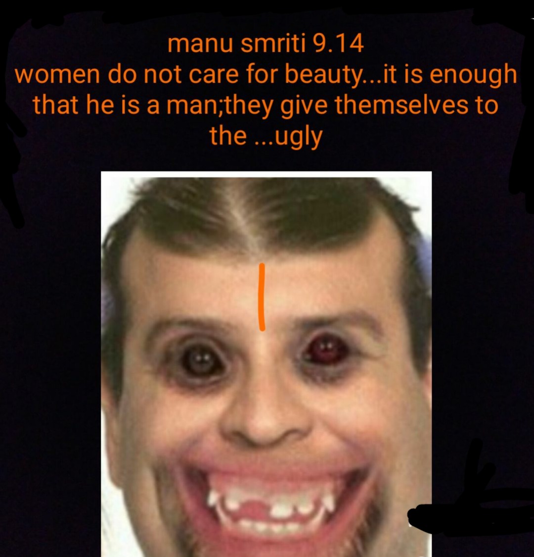 Hindu funny scripture teaching , Manu Smriti - meme