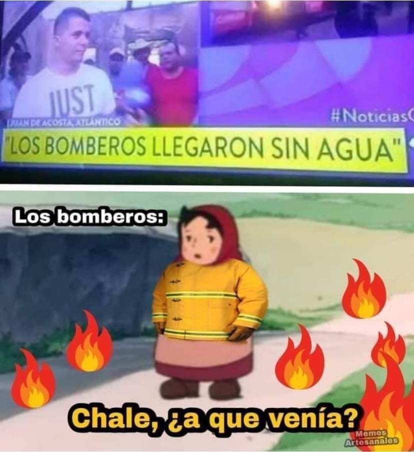 Memes de productos y servicios, bomberos