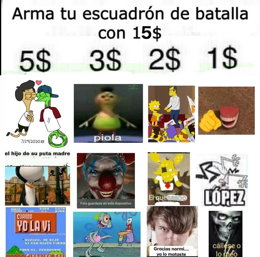 Yo escogiera la con 5$ - meme