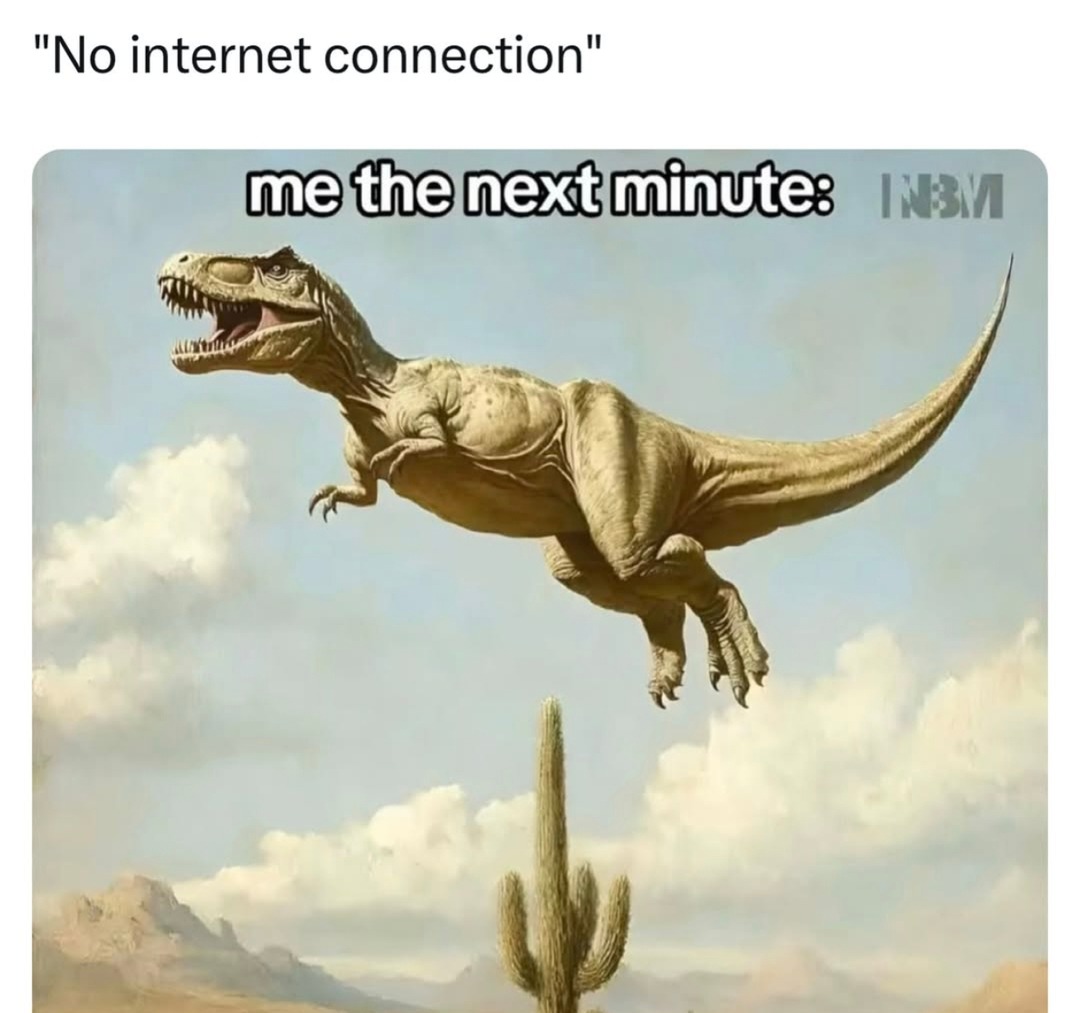 No internet connection. Me the next second: YouTube in 4K - meme