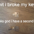 two broke keys :(