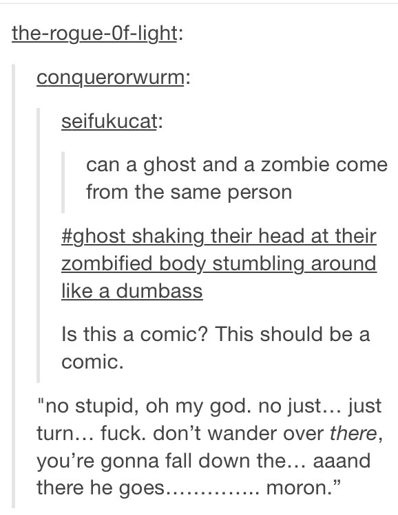 Ghost vs zombies - meme